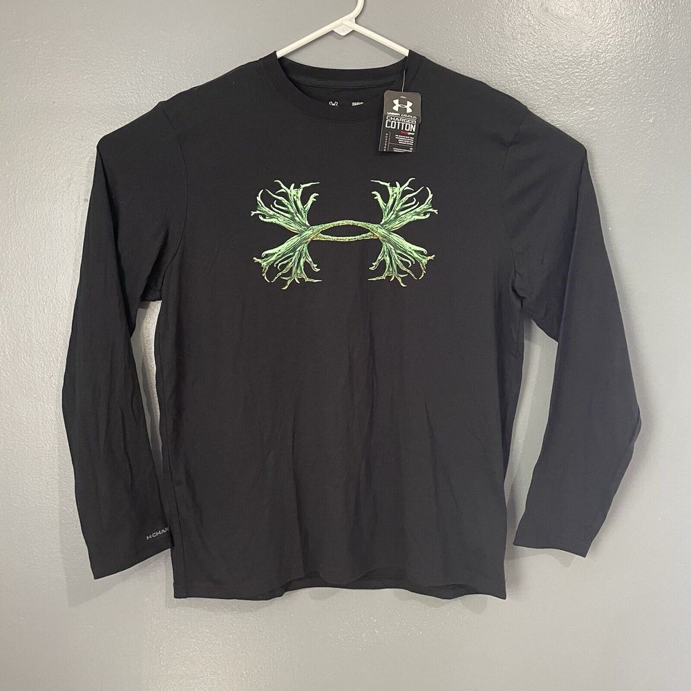 Under Armour Long Sleeve Shirt Mens Large Charged Cotton Heat Gear Hunting Base
